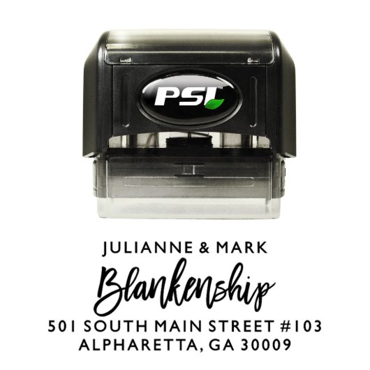 Calligraphy Brush Script Return Address Stamp (Product)