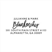 Calligraphy Brush Script Return Address Stamp (Stamp Design)