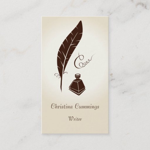 Customizable Calligraphy Business Card