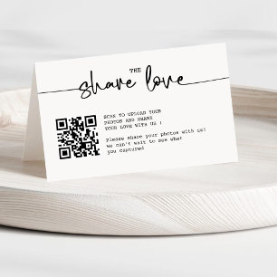 Calligraphy Capture The Love QR code Folded Card