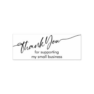 Calligraphy cardmaking Thank You Rubber Stamp