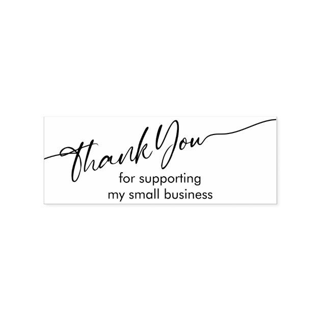 Calligraphy cardmaking Thank You Rubber Stamp