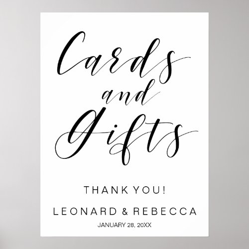 Calligraphy Cards and Gifts sign black and white