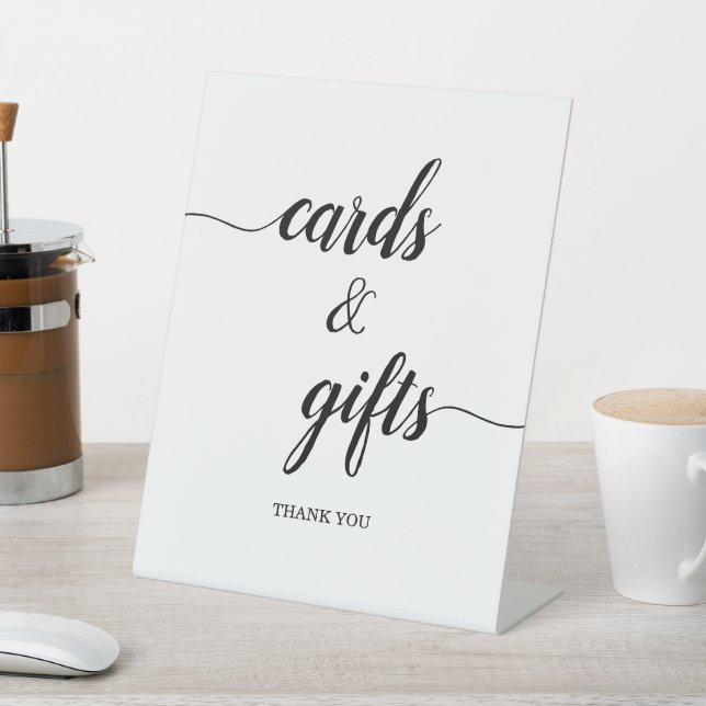 Calligraphy Cards & Gifts Wedding Pedestal Sign (In SItu)