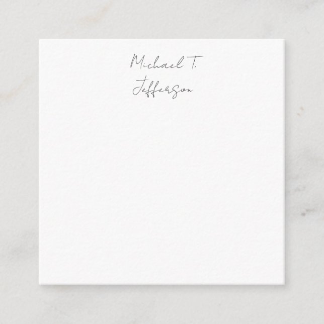 Calligraphy Classical Elegant Plain Simple Enclosure Card (Front)