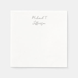 Calligraphy Classical Elegant Plain Simple Napkins