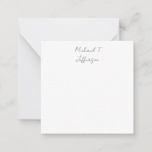 Calligraphy Classical Elegant Plain Simple Note Card
