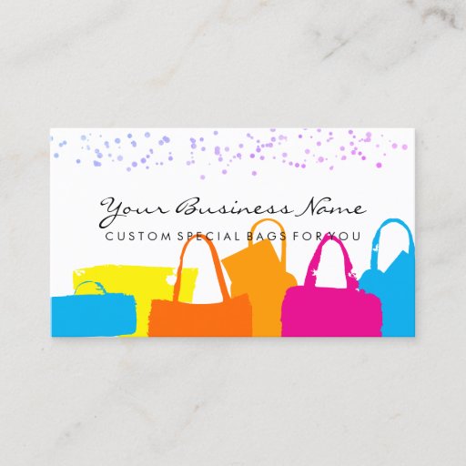 Customizable Calligraphy Classy Fashion consultant Bags Business Card