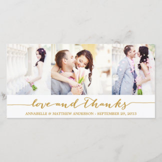 CALLIGRAPHY COLLAGE | WEDDING THANK YOU PHOTO CARD