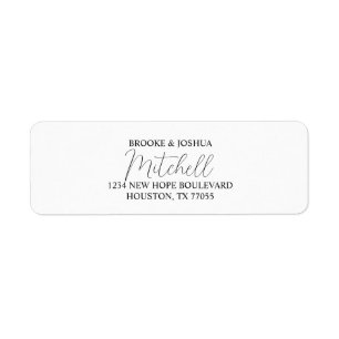 Calligraphy Couple Return Address Labels