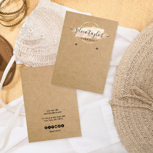 Calligraphy craft paper Earring display card