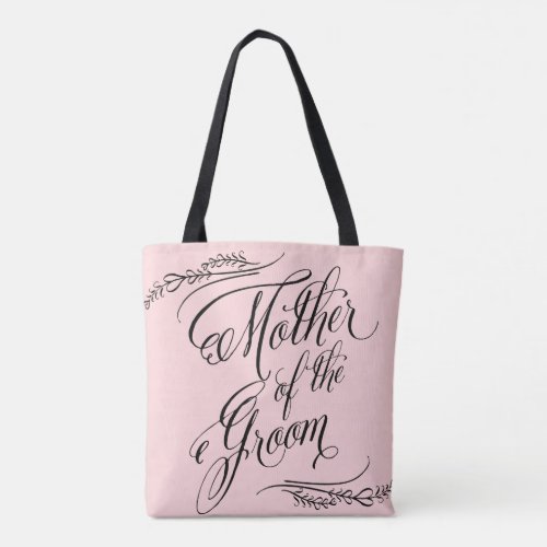 Calligraphy Custom Color Mother of the Groom Tote Bag