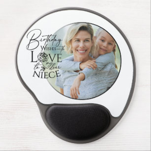 Calligraphy Custom Photo Birthday For Niece Gel Mouse Pad