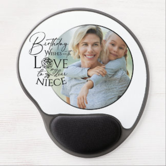 Calligraphy Custom Photo Birthday For  Niece Gel Mouse Pad
