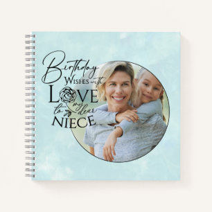Calligraphy Custom Photo Birthday For Niece Notebook