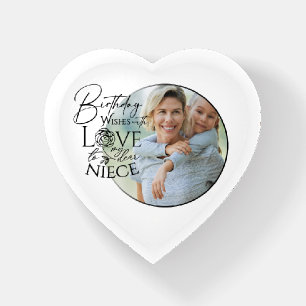 Calligraphy Custom Photo Birthday For Niece Paperweight