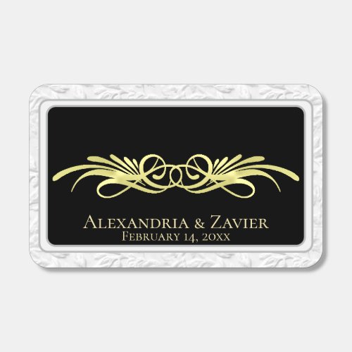 Calligraphy Design - Black/Gold Matchboxes