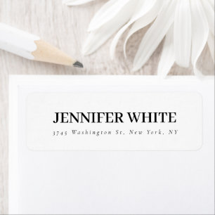 Calligraphy Elegant Black & White Bold Retro Label