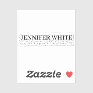 Calligraphy Elegant Black & White Bold Retro Sticker