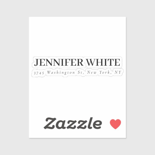 Calligraphy Elegant Black & White Bold Retro Sticker (Sheet)