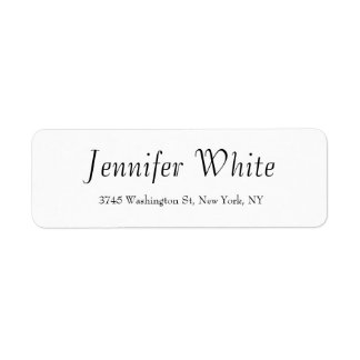 Calligraphy Elegant Black & White Minimalist Label