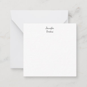 Calligraphy Elegant Black & White Plain Simple Note Card