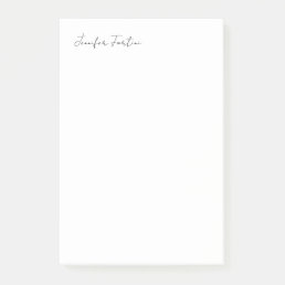 Calligraphy Elegant Black &amp; White Plain Simple Post-it Notes