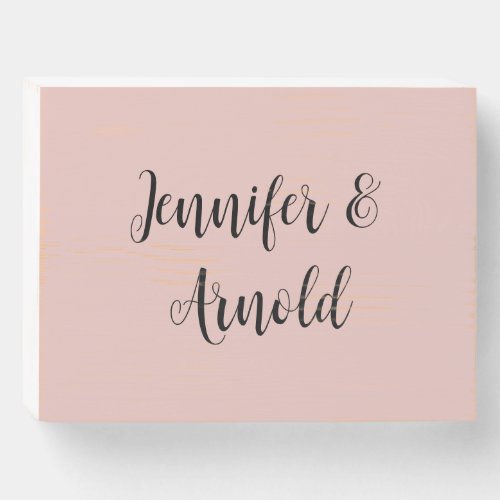 Calligraphy Elegant Cute Plain Wooden Box Sign