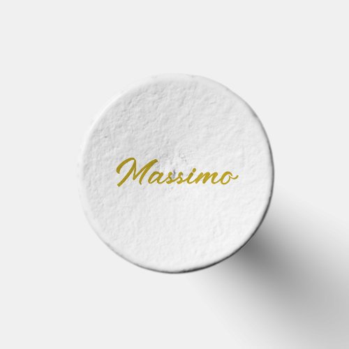 Calligraphy Elegant Gold White Plain Simple Name Golf Tees