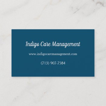 Calligraphy Elegant Ocean Blue Business Card by made_in_atlantis at Zazzle