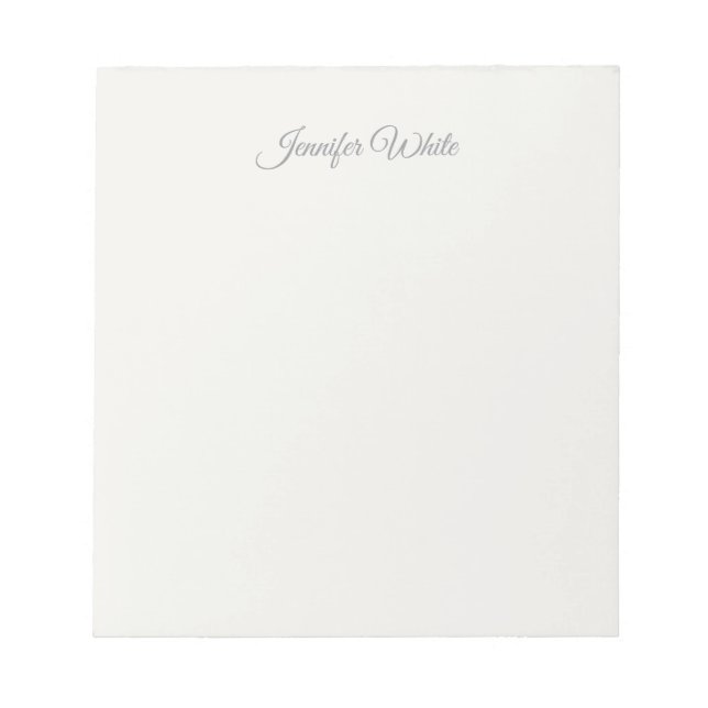 Calligraphy Elegant Pastel Color Bold Retro Notepad (Front)