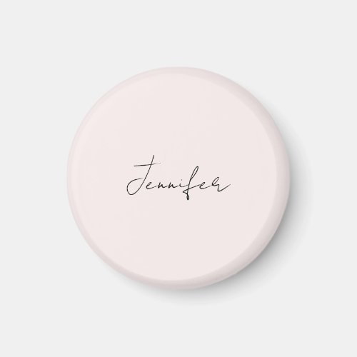Calligraphy Elegant Pastel Color Plain Simple Name Magnet