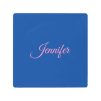 Calligraphy Elegant Pink Blue Custom Name