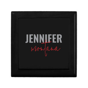 Calligraphy Elegant Plain Add Own Name Gift Box