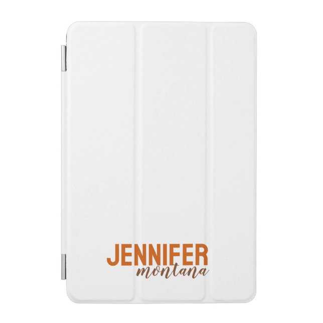 Calligraphy Elegant Plain Add Own Name iPad Mini Cover (Front)