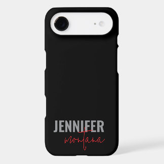 Calligraphy Elegant Plain Add Own Name iPhone 17 Air Case