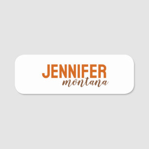 Calligraphy Elegant Plain Add Own Name Name Tag