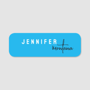 Calligraphy Elegant Plain Add Own Name Name Tag