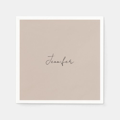 Calligraphy Elegant Plain Simple Name Coffee Mug Napkins