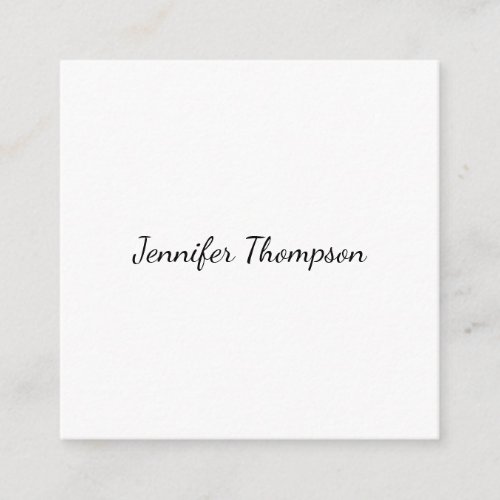 Calligraphy Elegant Plain Simple Name Enclosure Card