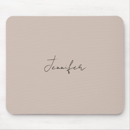 Calligraphy Elegant Plain Simple Name Mouse Pad