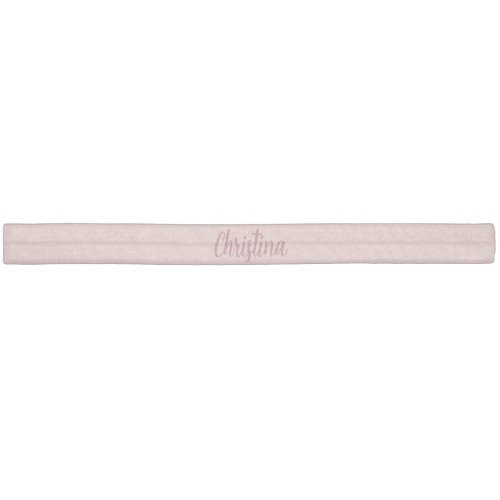 Calligraphy Elegant Rose Gold Plain Simple Name Elastic Hair Tie