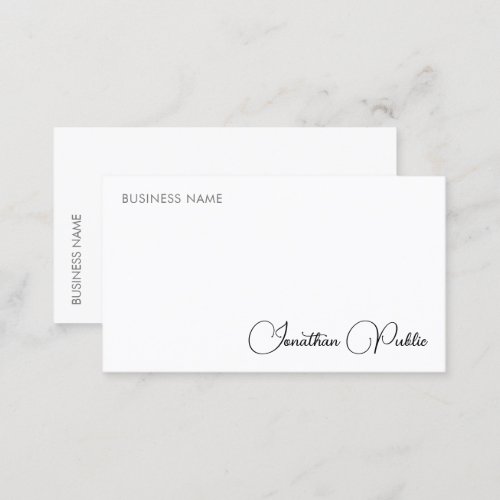Calligraphy Elegant Simple Professional Modern Business Card