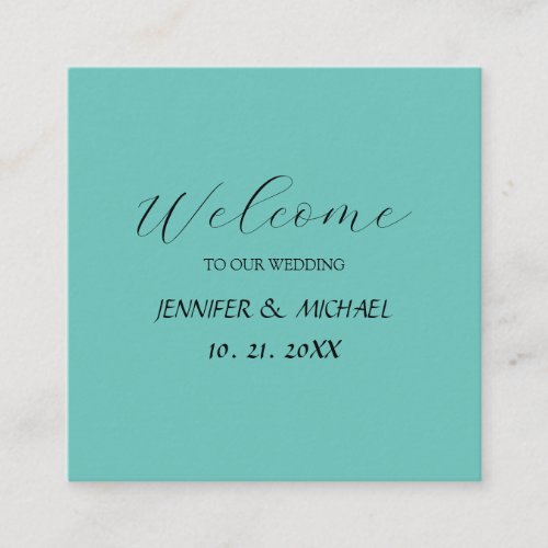 Calligraphy Elegant Welcome Wedding Enclosure Card