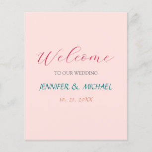 Calligraphy Elegant Welcome Wedding Flyer