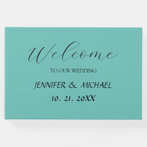 Calligraphy Elegant Welcome Wedding Guest Book