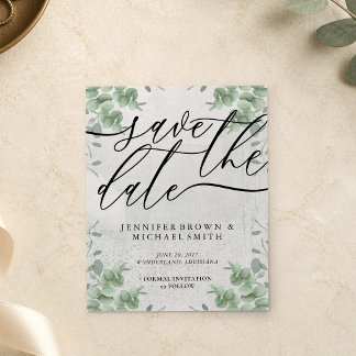 Calligraphy Eucalyptus budget special day Flyer