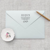 Calligraphy Family Return Address Stamp (Stamp View)