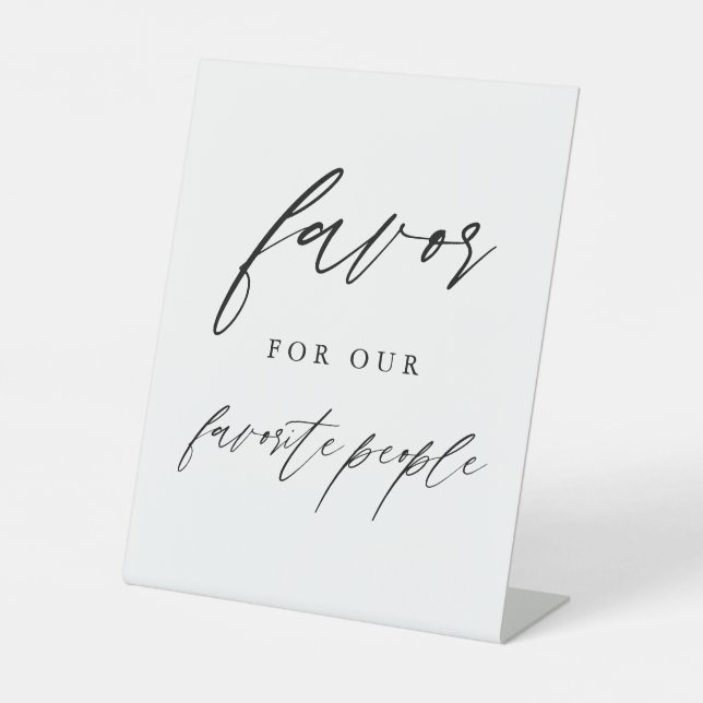 Calligraphy Favors for the Favorite People Sign (Front)