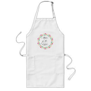 Calligraphy Floral Mother Of The Bride Long Apron
